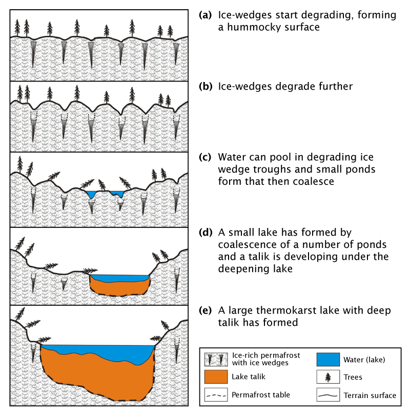 Process of thermokarst lake formation